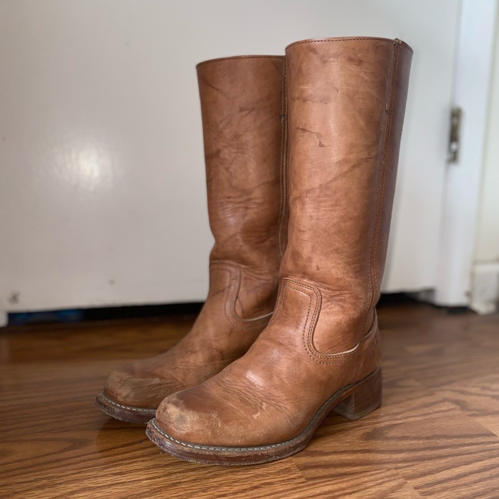 Frye Campus 14L boots Saddle size 9
